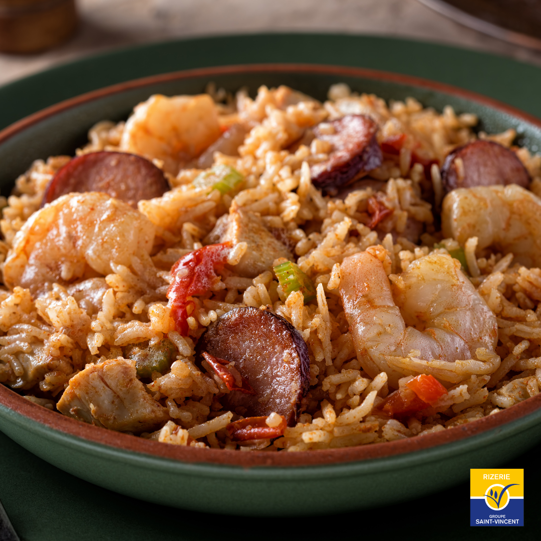 Riz jambalaya cajun Groupe SaintVincent (Recettes Farines